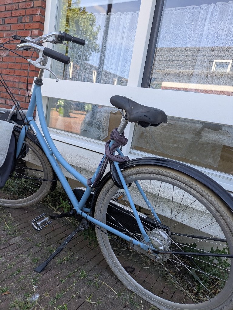 Licht blauwe fiets, Fietsen en Brommers, Fietsen | Oldtimers, Ophalen, Jaren '60 of nieuwer