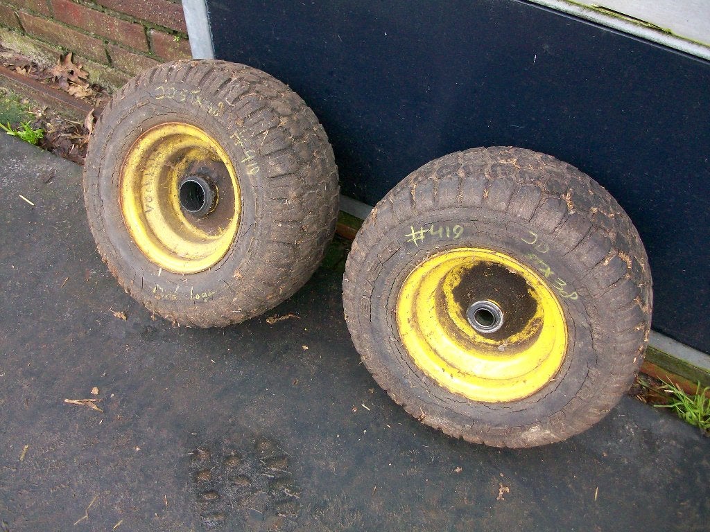 Voorwielen 13x6.50-6 John Deere STX-38, Ophalen of Verzenden, Gebruikt, 50 cm of meer