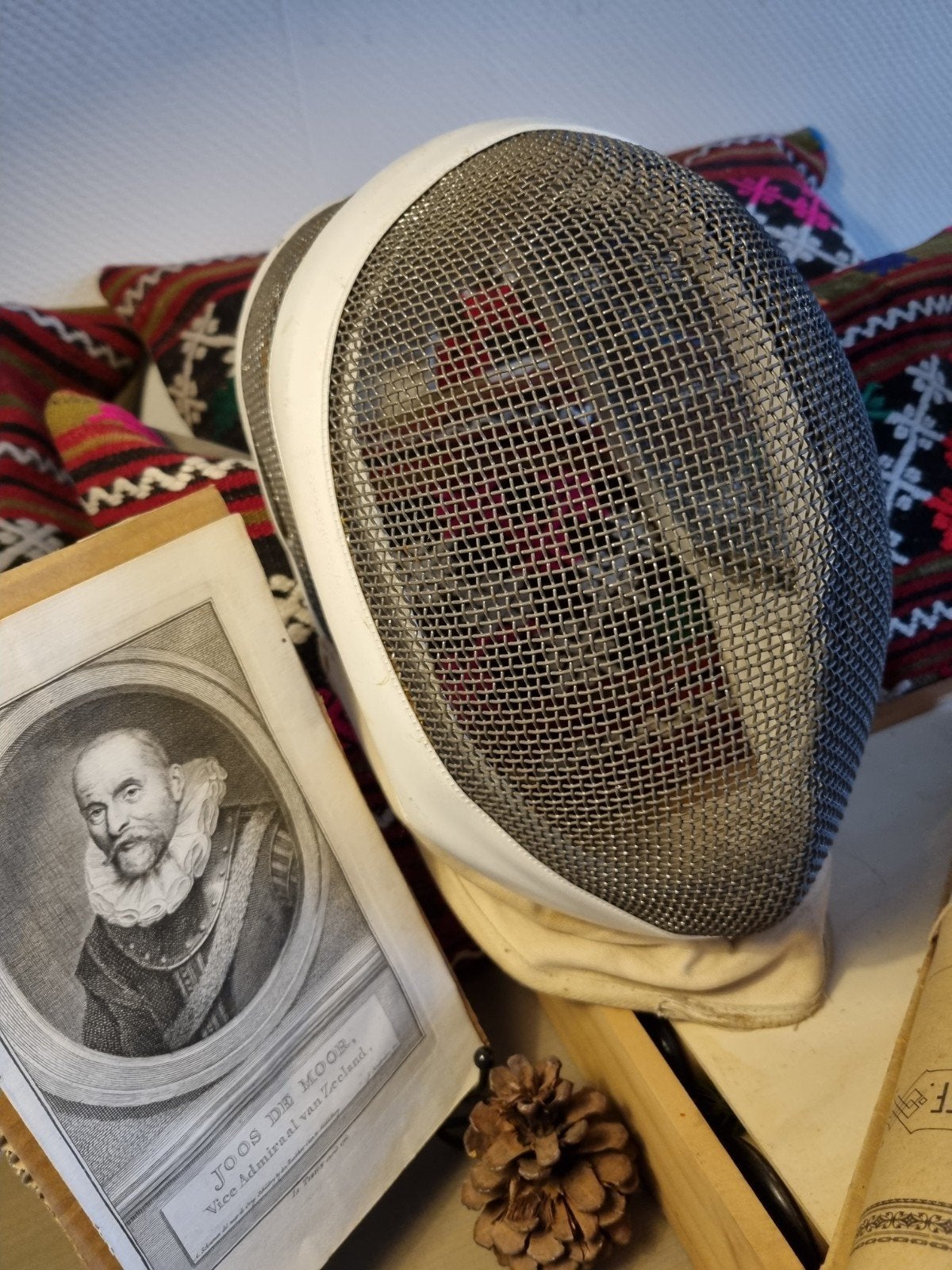Brocante Schermmasker, Ophalen of Verzenden