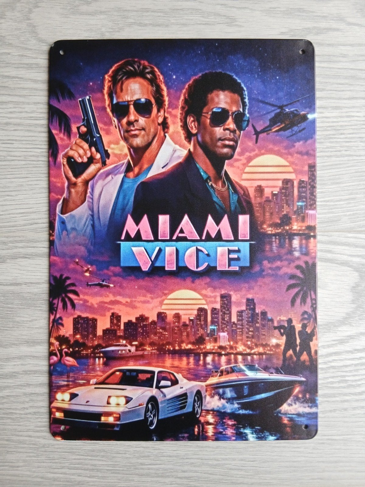 Miami Vice 20x30 cm Metalen Reclamebord, Verzenden, Nieuw, Reclamebord
