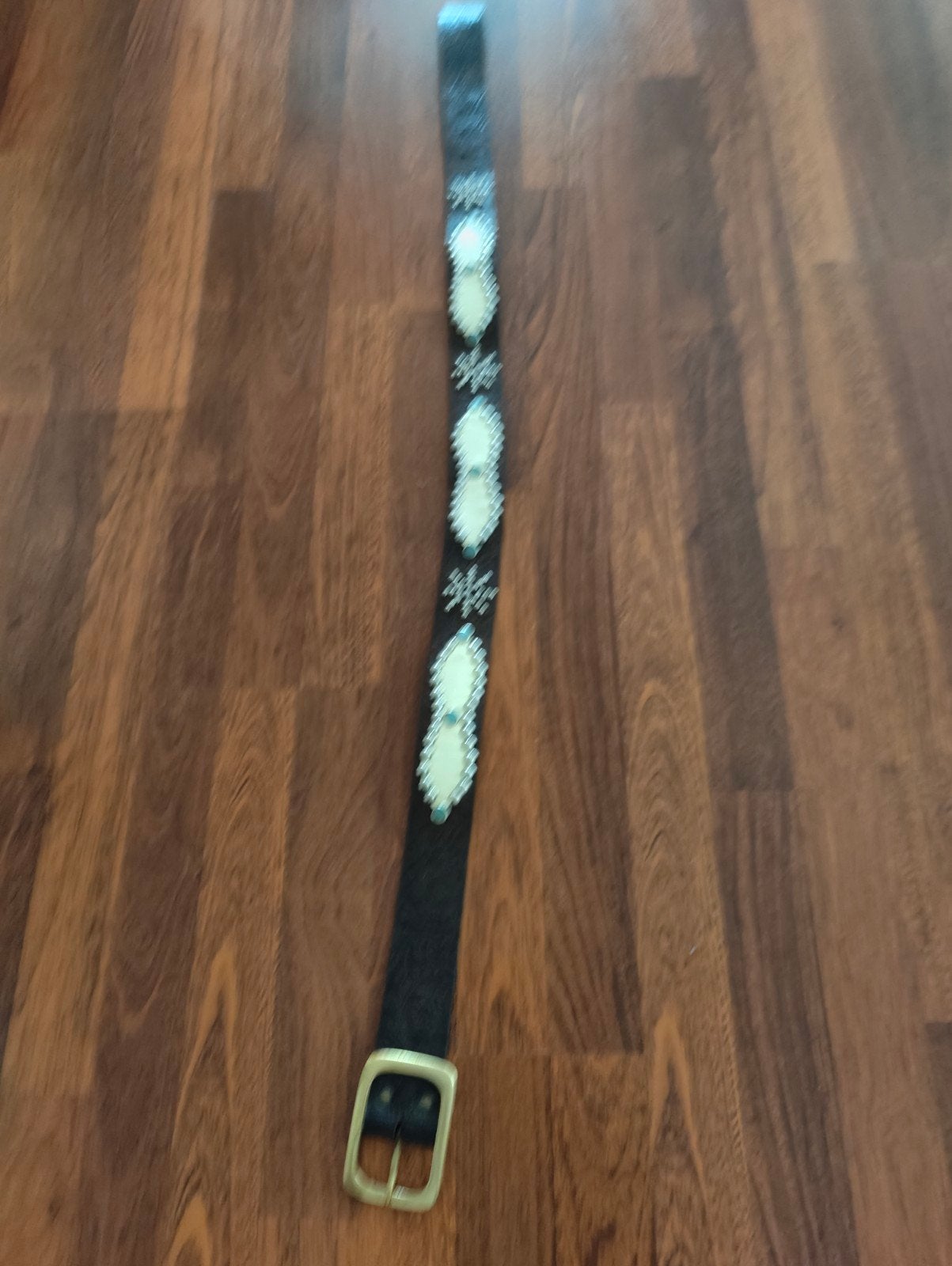 leren cowboy riem, Ophalen, 95 tot 105 cm, Bruin, Echt leder