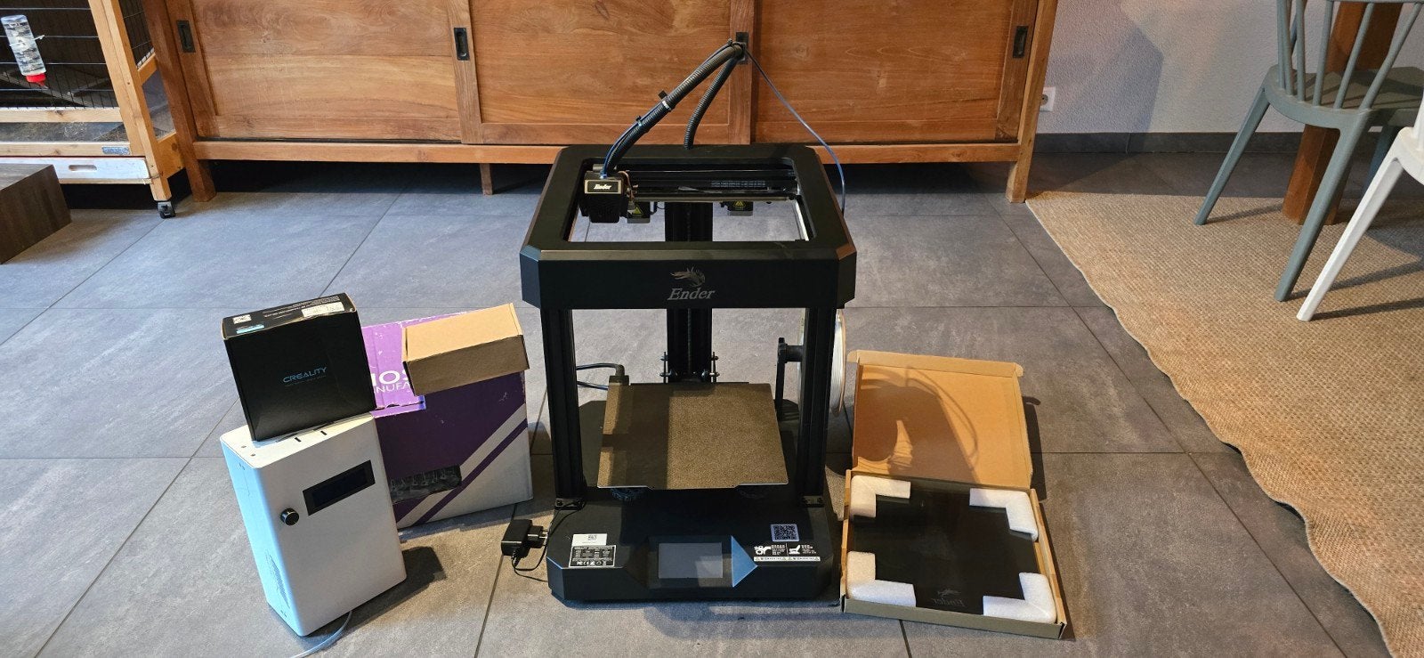 Creality Ender 7 CR7 met Palette+ en glazen printplaat, Computers en Software, Ophalen, Gebruikt, Filament, Creality