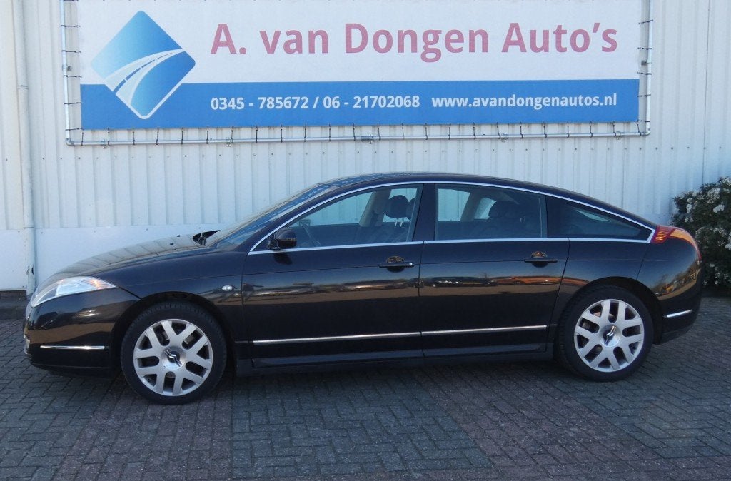 Citroen C6 2.7 HDIF V6 EXCLUSIVE Automaat,Leer,Navi,Stoelver, Auto's, Citroën, Automaat, Gebruikt, C6, Zwart