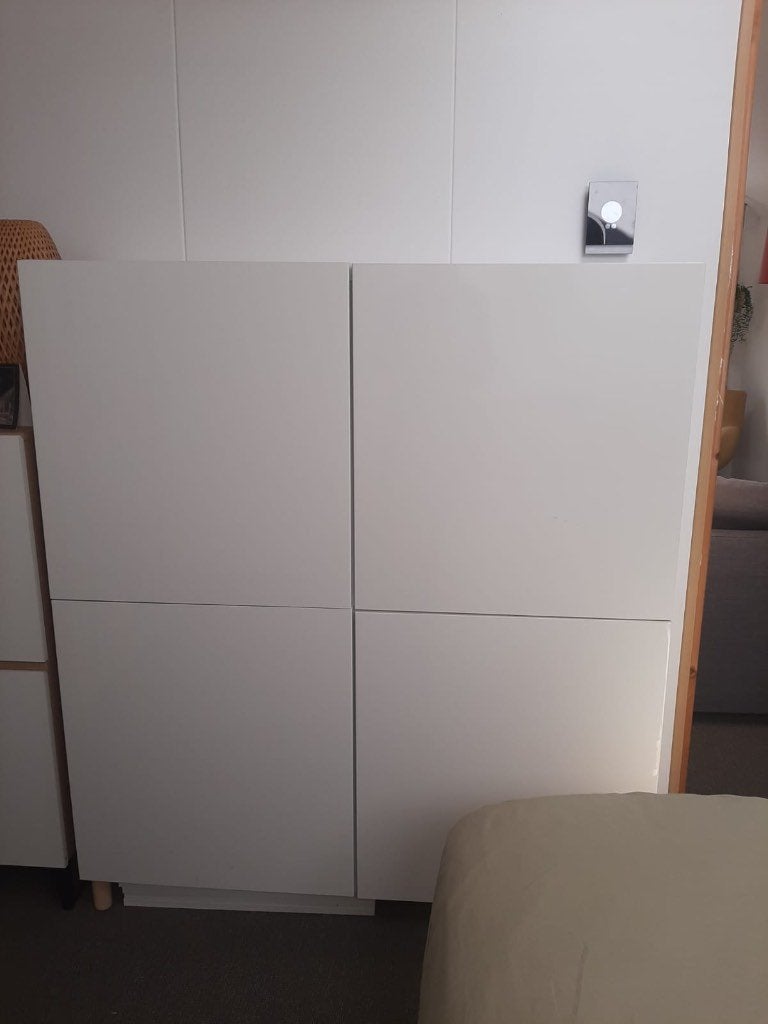 Ikea kastcombinatie wit Selsviken hoogglans, Ophalen, Overige materialen, Met deur(en), 100 tot 150 cm