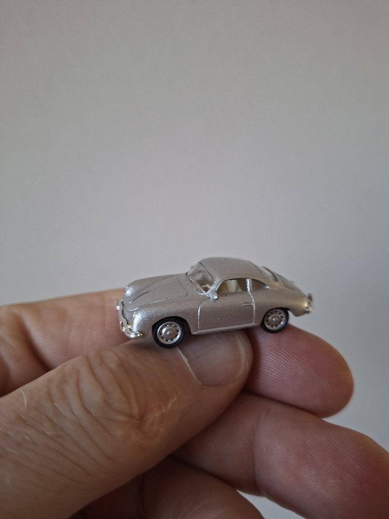 Porsche 356A Coupé Zilver 1:87 High Speed Metaal Modelauto, Ophalen of Verzenden, Zo goed als nieuw, Auto, Overige merken