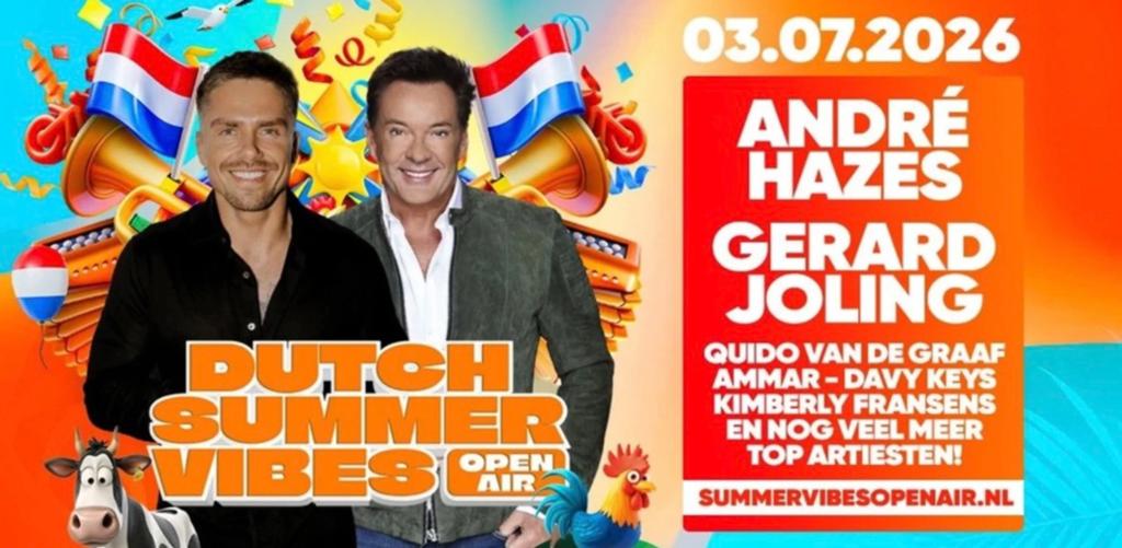 2 tickets Dutch Summer Vibes, 3 juli - Alphen aan de Rijn, Tickets en Kaartjes, Twee personen
