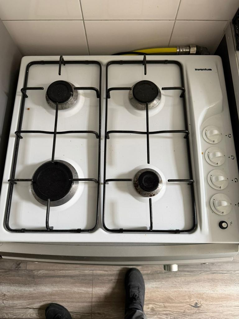Inventum kookplaat, Ophalen, Inbouw, Gas, 4 kookzones