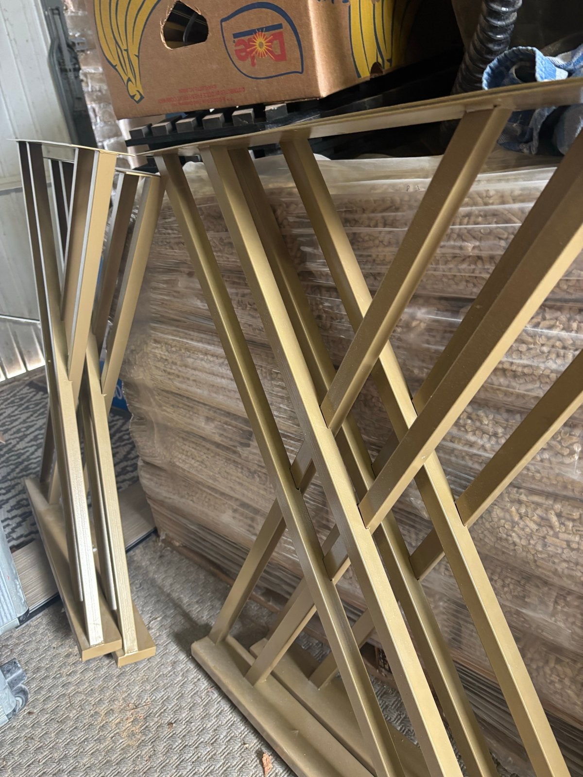 Gouden tafelpoten - Set van 2 voor een unieke tafel, Tafelpoot, Rond, Nieuw, Metaal