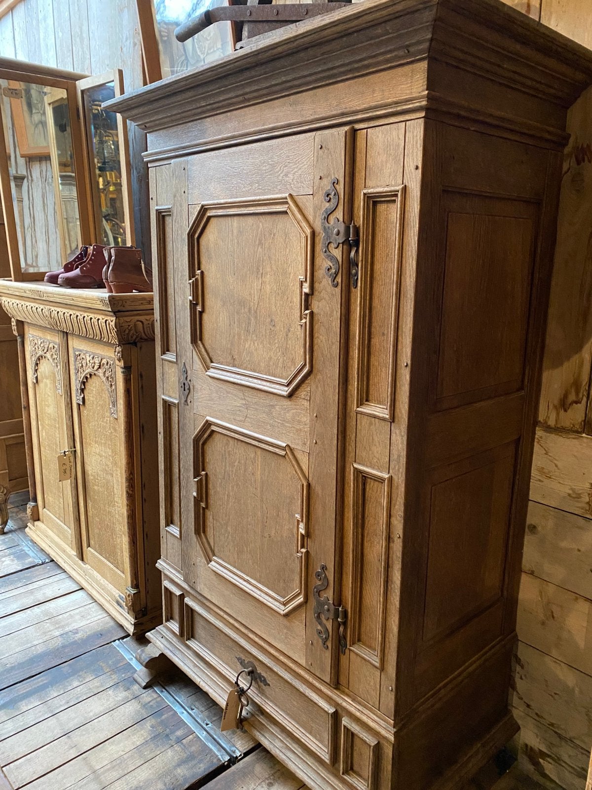 Stoere landelijke kast eendeurskast demontabel, Antiek en Kunst, Antiek | Meubels | Kasten, Ophalen