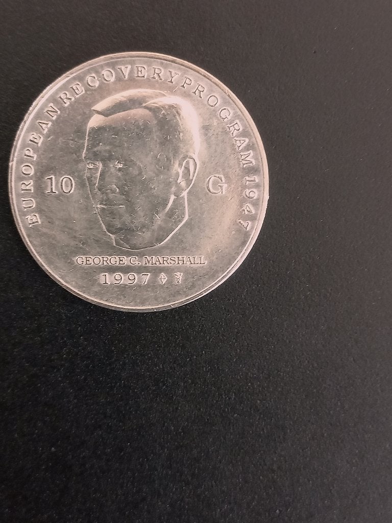 Munt Nederland - Amerika Marshallplan 10 Gulden 1997 Zilver, Verzenden, Overige landen, Losse munt, Zilver