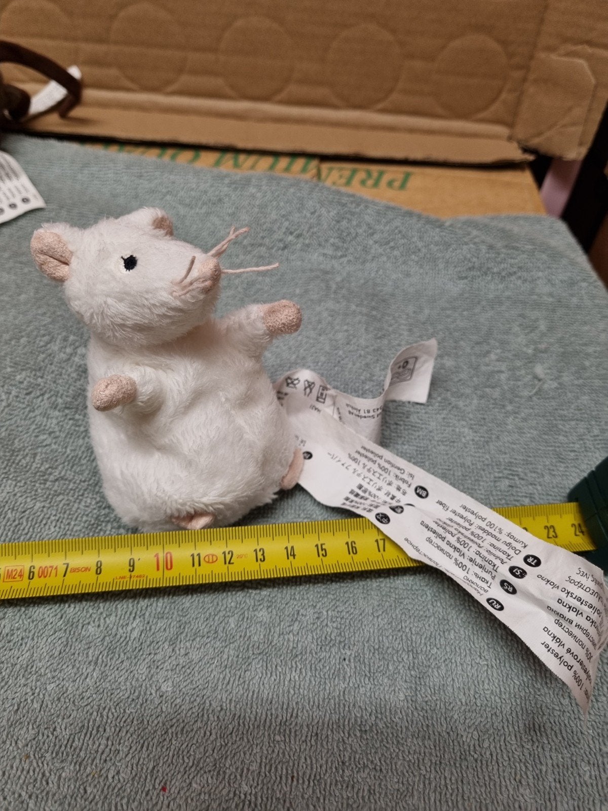 ikea witte muis knuffel nr 18, Kinderen en Baby's, Ophalen of Verzenden, Zo goed als nieuw, Overige typen