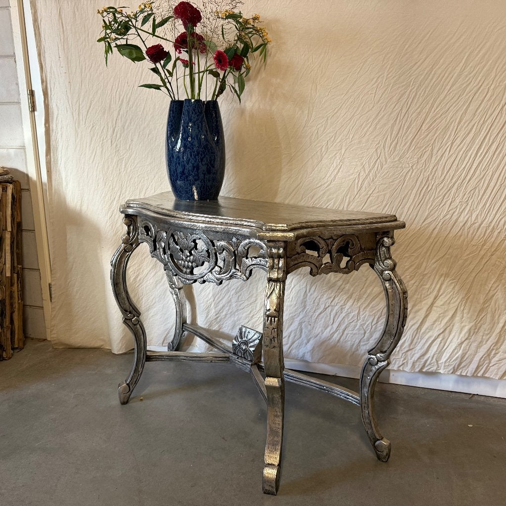 brocante sidetable 109 x 42 cm - zilver - Gratis bezorgd, Huis en Inrichting, TTM Wonen, Meubels – (Perzische) Tapijten en Woonaccessoires