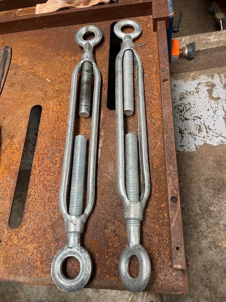 Spanschroeven met oog - 2 stuks, Ophalen, Gebruikt