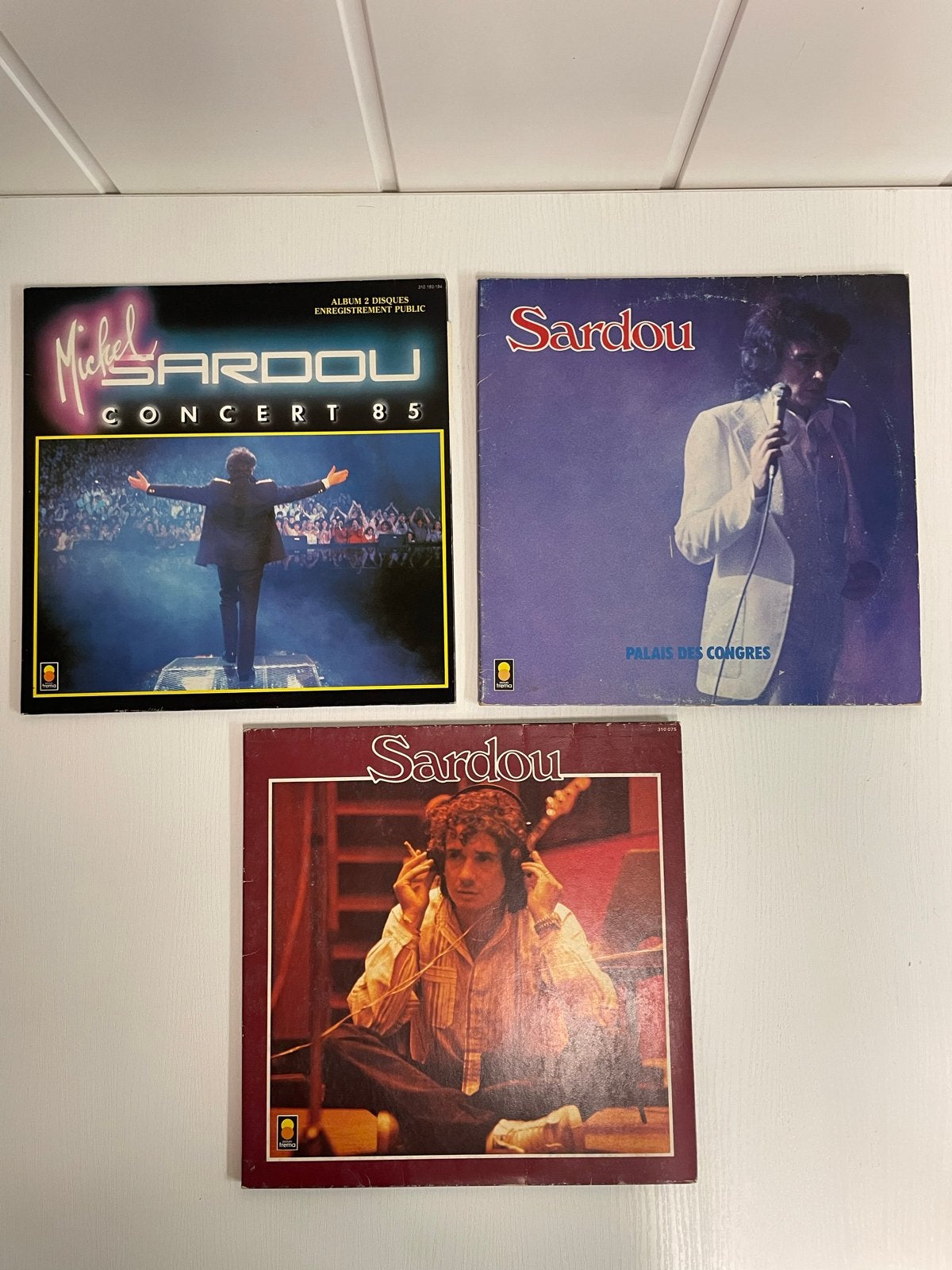 3 Michel Sardou LP's, LP, Gebruikt, Pop, Ophalen of Verzenden