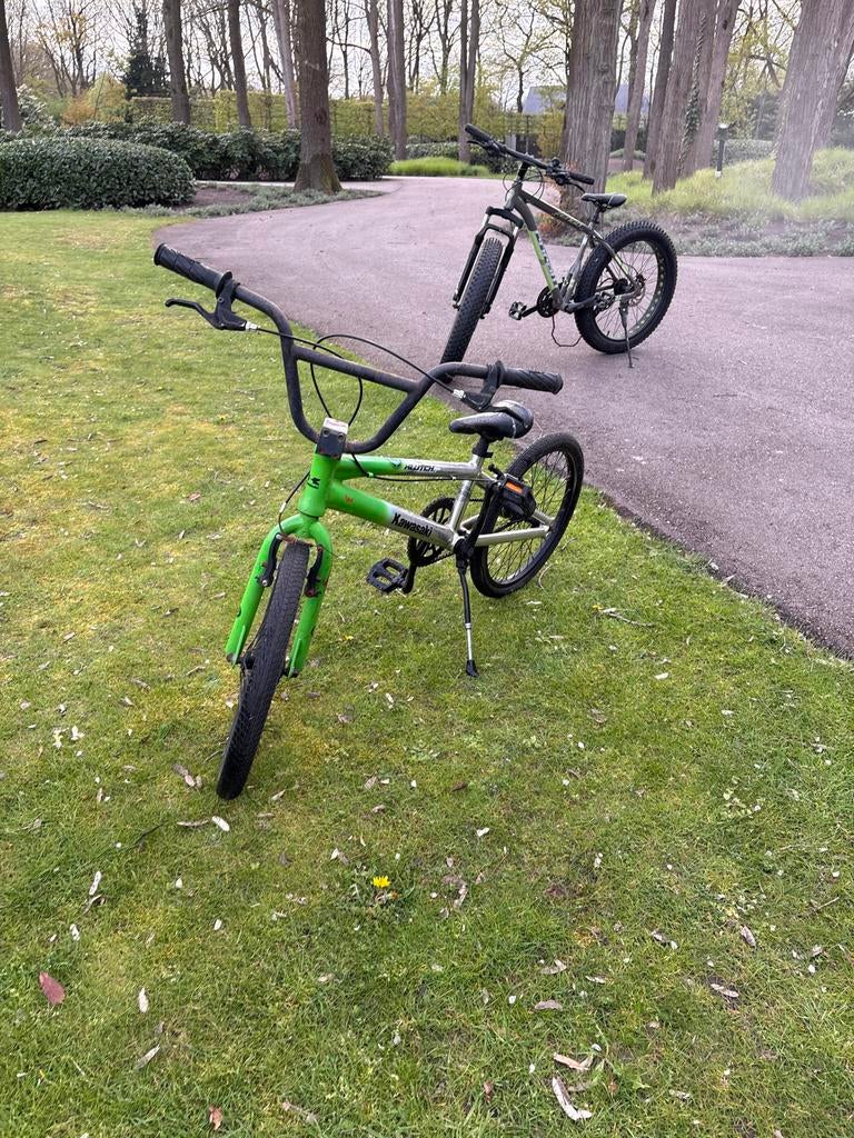 Kawasaki BMX Fiets - Groen/Zilver, Gebruikt, Staal, Ophalen of Verzenden, V-brakes