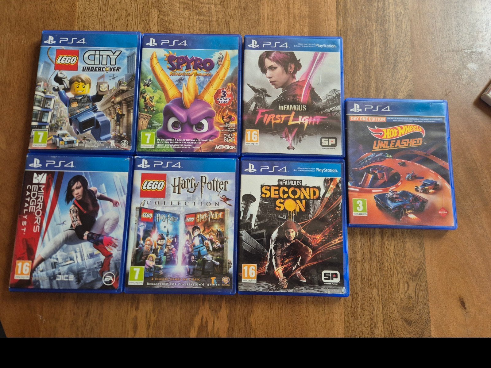 PS4 Games Bundel: LEGO, Spyro, InFamous, Hot Wheels, Gebruikt, Overige genres, 1 speler, Ophalen of Verzenden