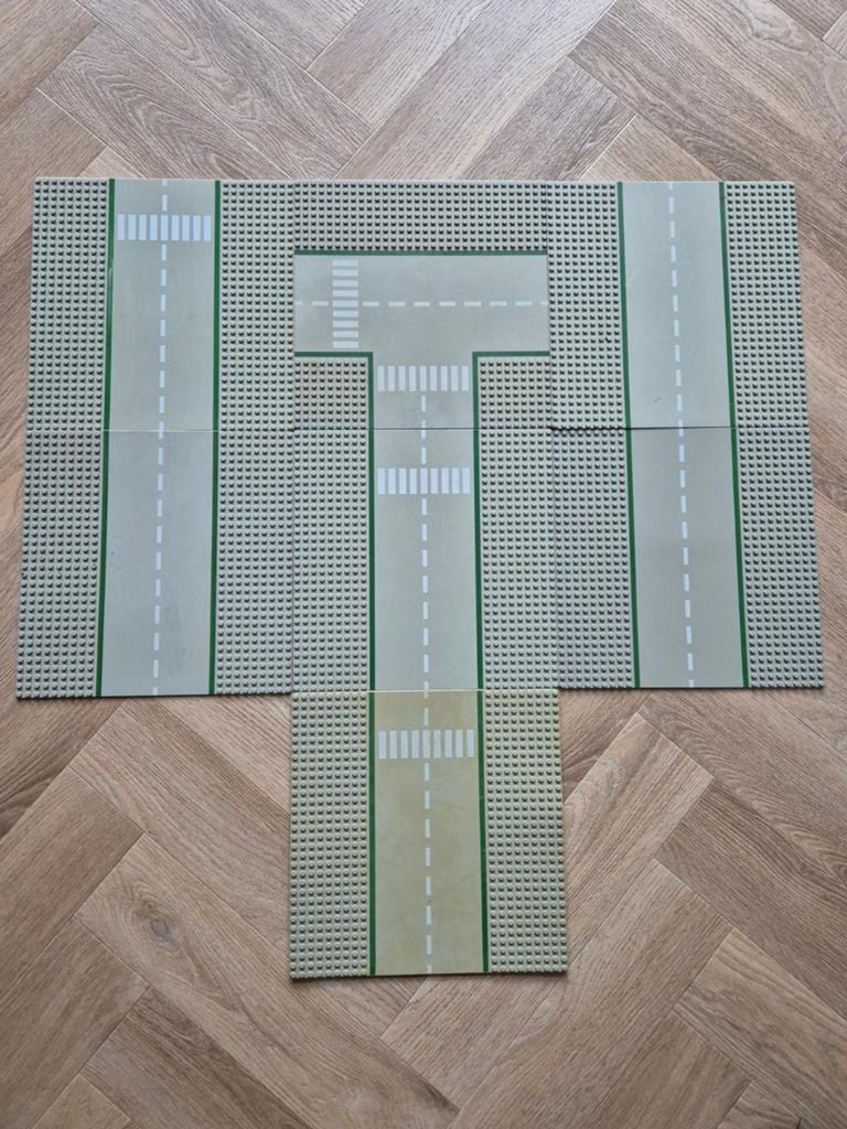 7 grijze lego weg platen wegenplaten vintage jaren 70 80, Lego, Ophalen of Verzenden, Compleet, Grondplaat