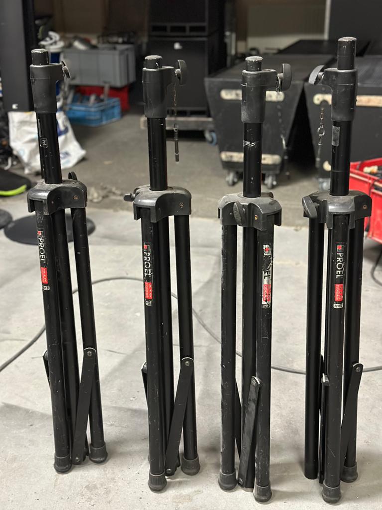 4 stuks Proel speakerstatief, Ophalen, Gebruikt, Overige instrumenten, Proel