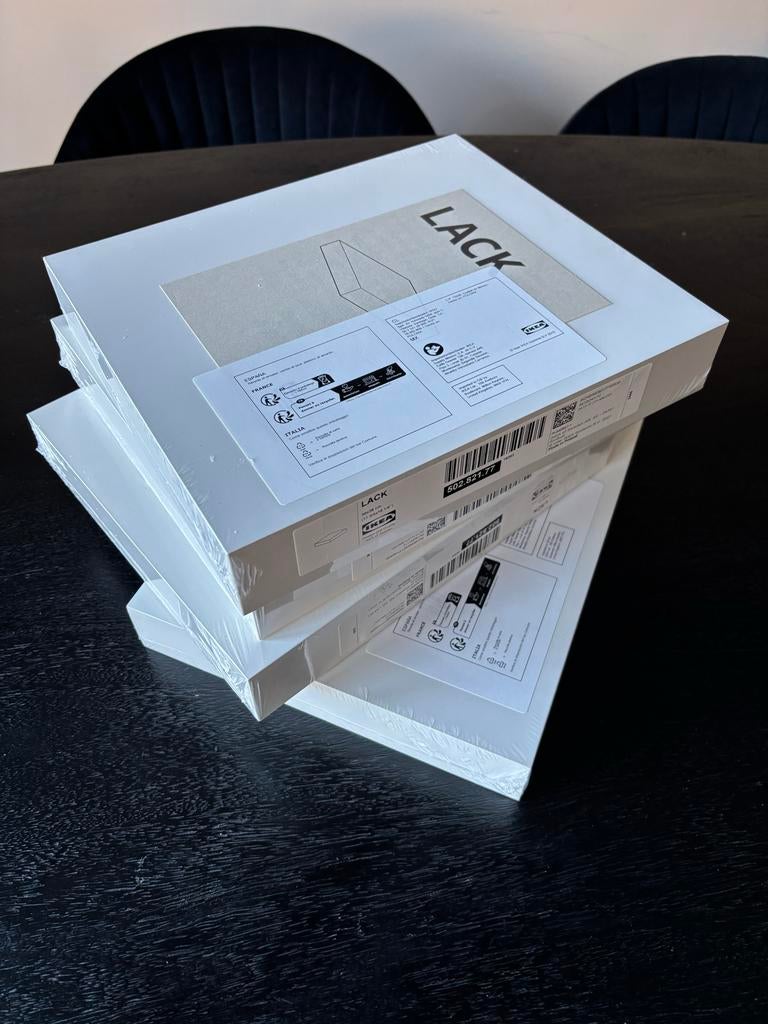 4x Ikea Lack wandplank wit - Nieuw in verpakking, Ophalen, Overige materialen, Nieuw, Minder dan 50 cm