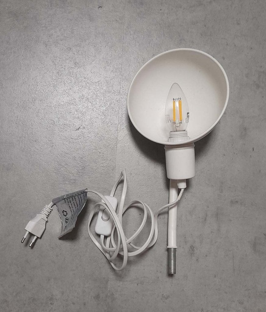 Lamp / bureaulamp, Bureaulamp, Gebruikt, Vintage, Wit