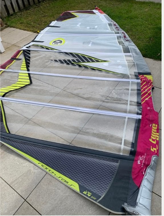 Windsurfsets Duotone S type, Ophalen, Gebruikt, 6.5 m² tot 8 m², Met mast
