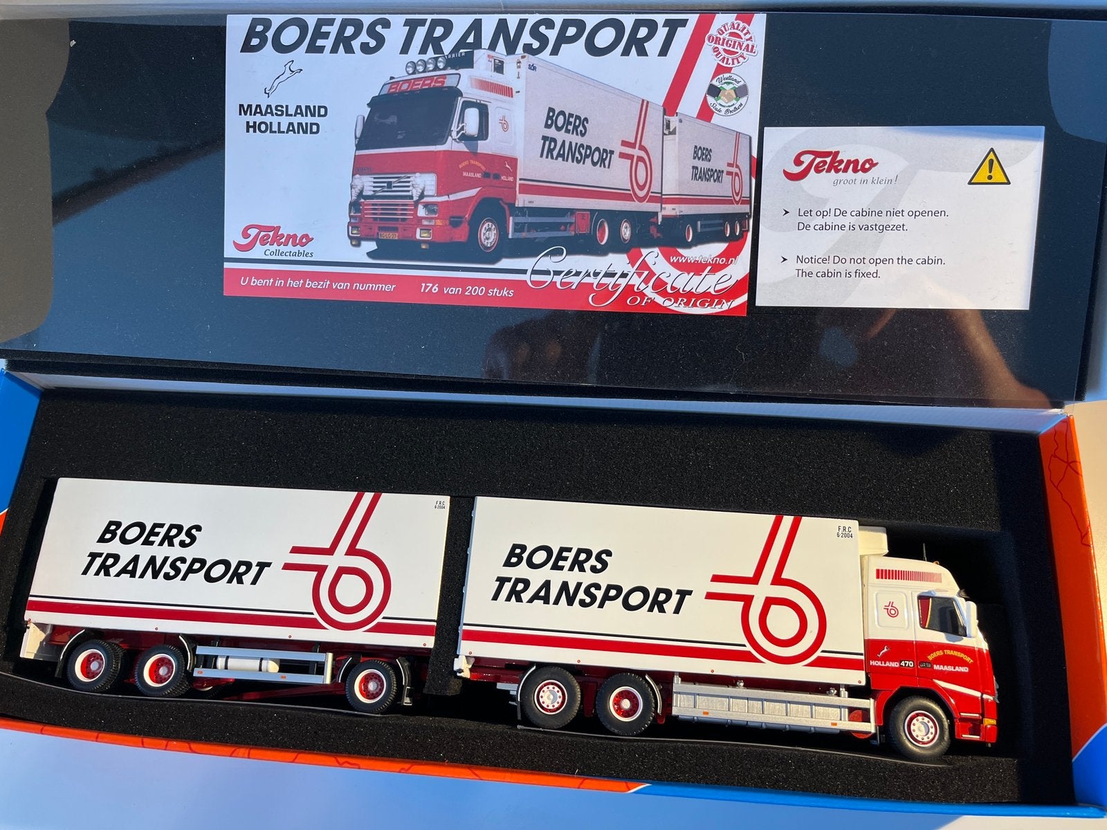 Tekno Volvo Boers Transport 🇱🇺, Hobby en Vrije tijd, Ophalen of Verzenden, Nieuw, Bus of Vrachtwagen, Tekno