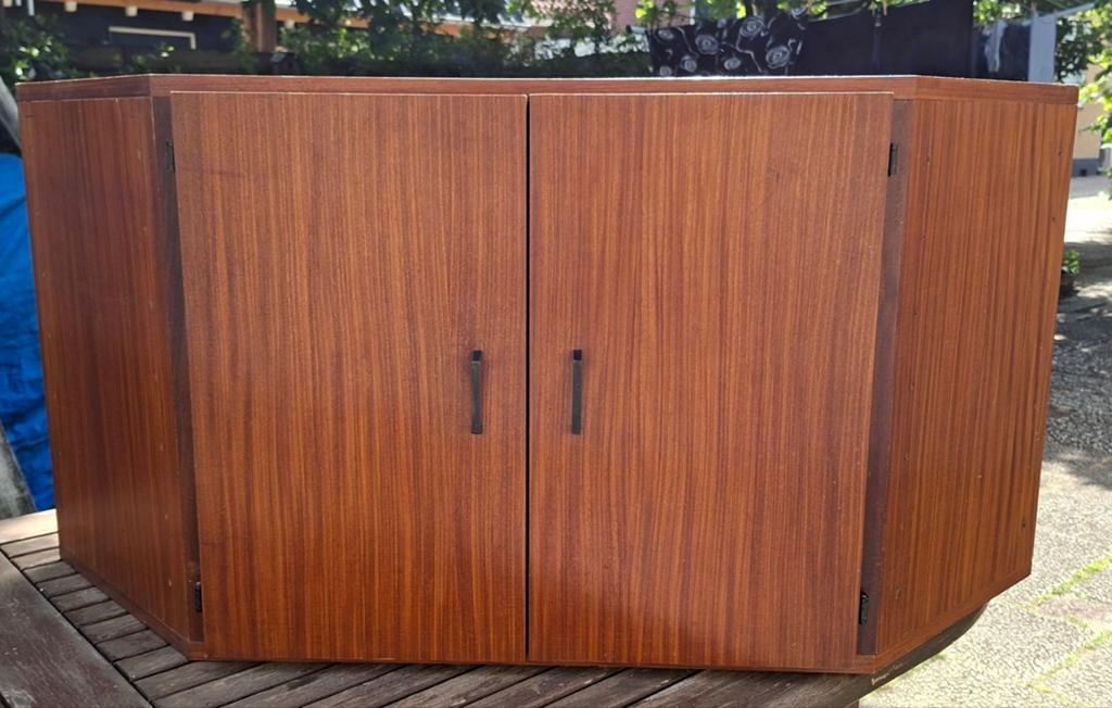 Simpla Lux Losse Hoekast Jaren '60 - Vintage Teak, Huis en Inrichting, Ophalen, Gebruikt