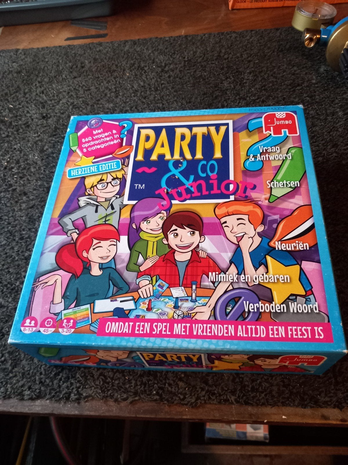 party en co junior partie ko gezelschapsspel, Drie of vier spelers, Ophalen of Verzenden, Zo goed als nieuw, Jumbo spellen