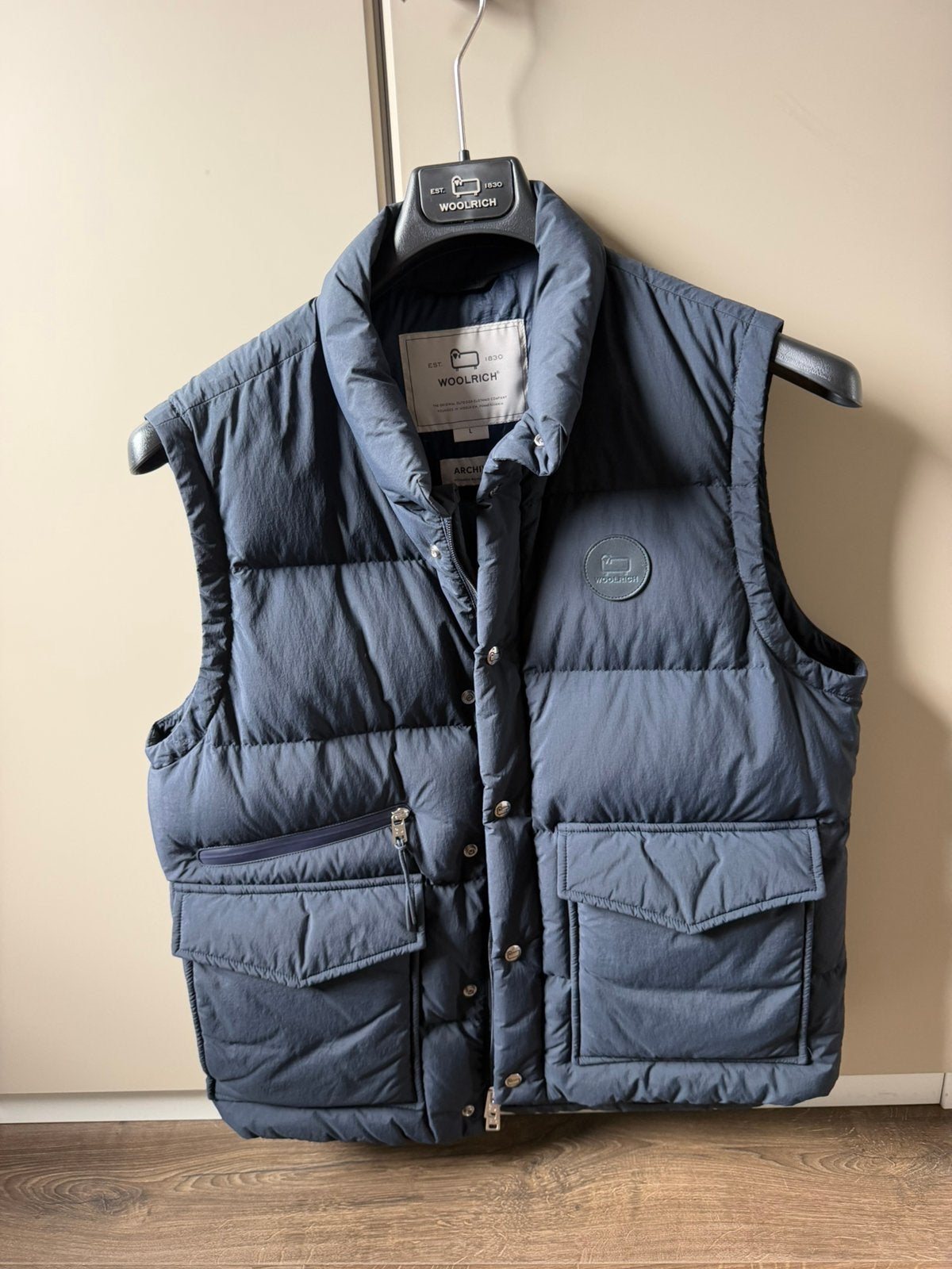 WOOLRICH bodywarmer te koop, Maat L., Ophalen of Verzenden, Zo goed als nieuw, Maat 52/54 (L), Blauw