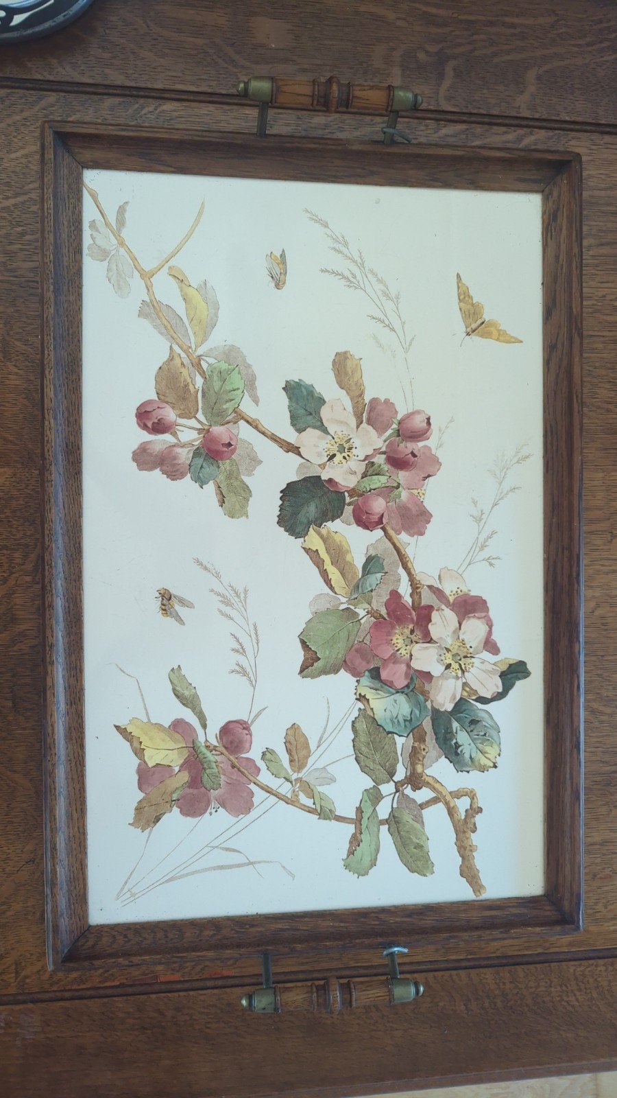 Art Nouveau/ Jugendstil stijl houten dienblad, Ophalen