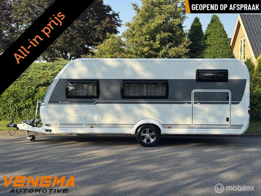 Hobby De Luxe 545 KMF | Mover, Thule Luifel, Douche en meer., Auto's, Overige Auto's, Stof, Gebruikt, Overige carrosserieën, Overige brandstoffen