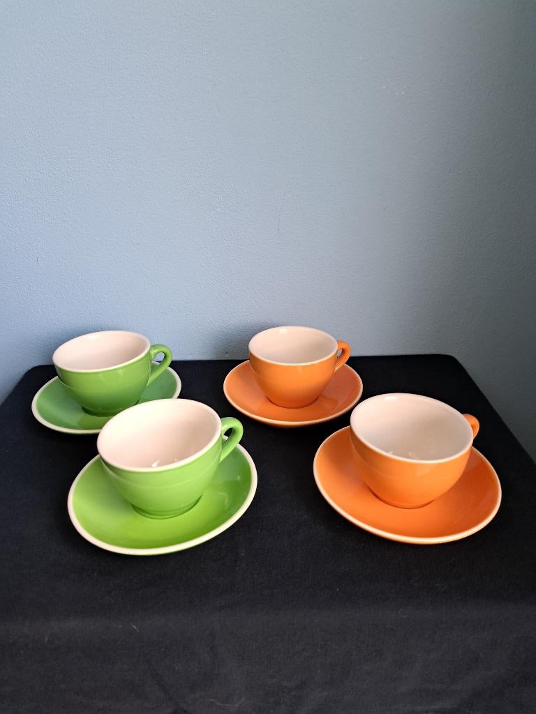 2 sets Palmer kop & schotel, Huis en Inrichting, Keuken | Servies, Ophalen of Verzenden, Zo goed als nieuw, Overige stijlen, Kop(pen) en/of Schotel(s)