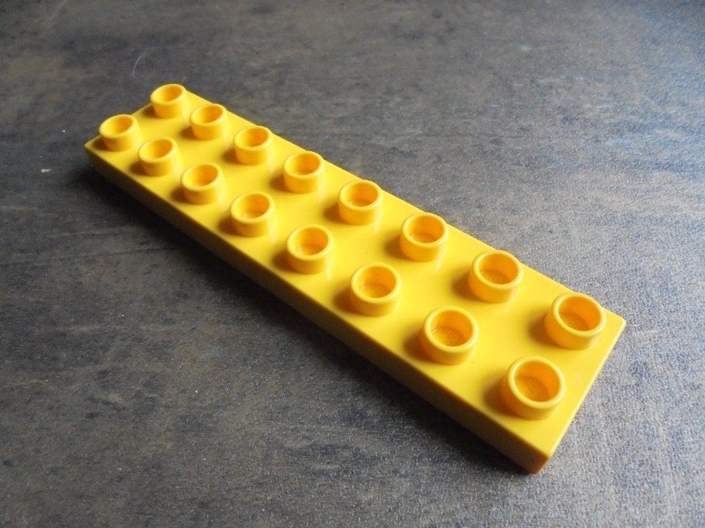 Lego Duplo Plate 2x8 (zie foto's) 6, Ophalen of Verzenden, Gebruikt, Losse stenen, Duplo
