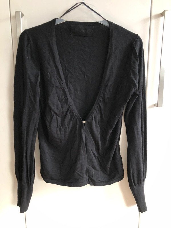 zwarte vest cardigan parelmoer knoopjes van Just B maat M, Kleding | Dames, Maat 38/40 (M), Zwart, Ophalen of Verzenden, Zo goed als nieuw