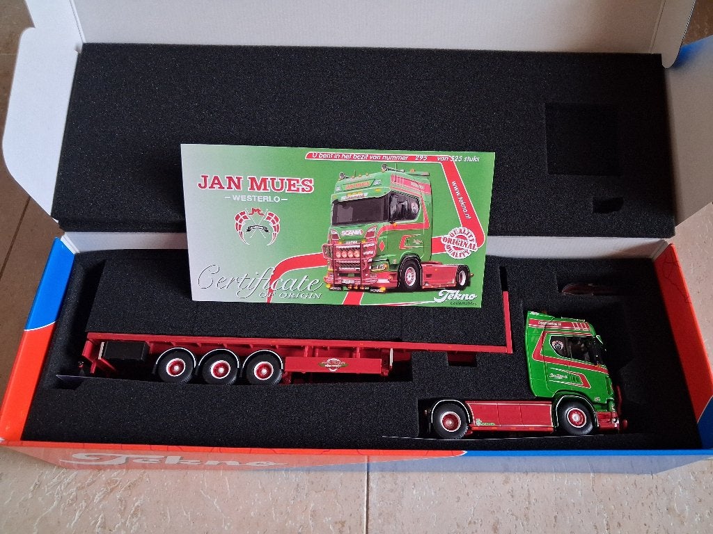 Jan Mues Tekno Next Gen Scania, Ophalen of Verzenden, Nieuw, Bus of Vrachtwagen, Tekno