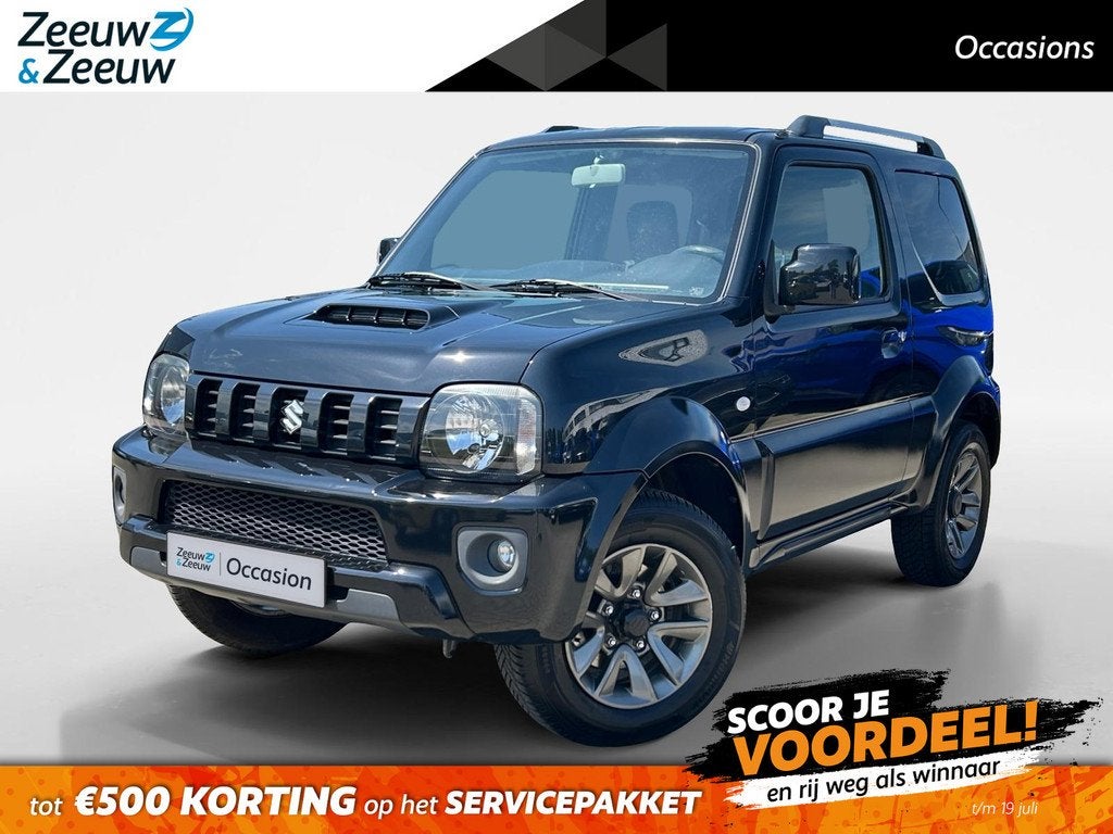 Suzuki Jimny 1.3 Exclusive |4WD| Airco| stoelverwarming| 12, Auto's, Suzuki, Gebruikt, 4 stoelen, Zwart, 14 km/l