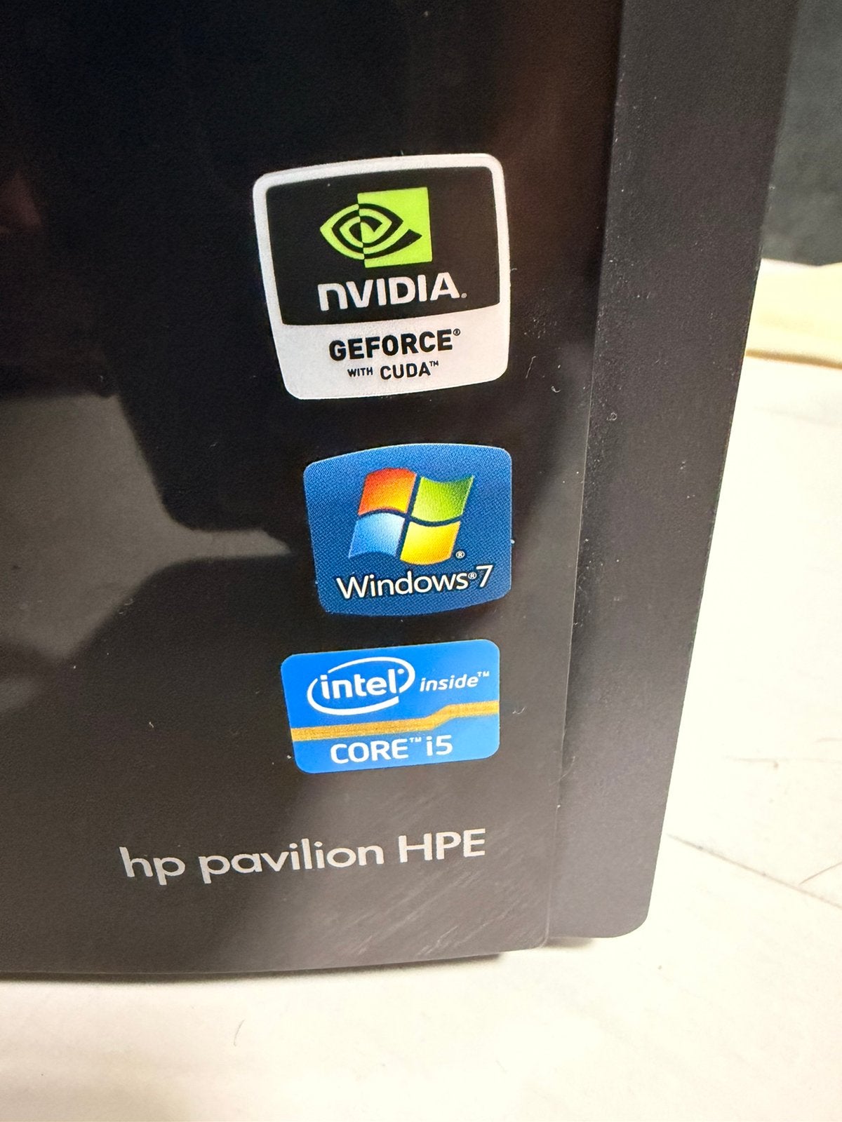 Werkende HP Pavilion HPE Desktop PC (zonder harde schijf), Ophalen of Verzenden, Gebruikt, Met videokaart