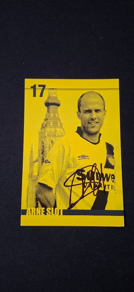 Spelerskaart met handtekening; Arne Slot # NAC Feyenoord, Ophalen of Verzenden, Nieuw, NAC Breda, Spelerskaart