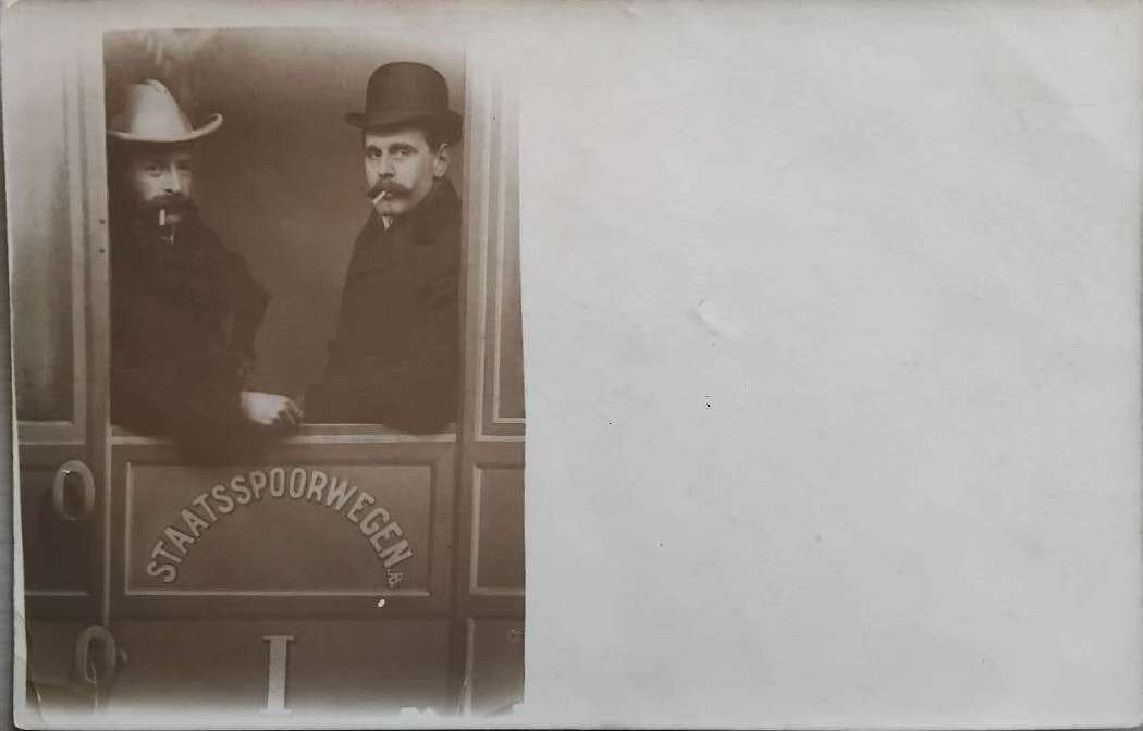 Fotokaart Staatsspoorwegen (SS) - Kalverstraat Amsterdam, Verzenden, Voor 1920, Ongelopen, Noord-Holland