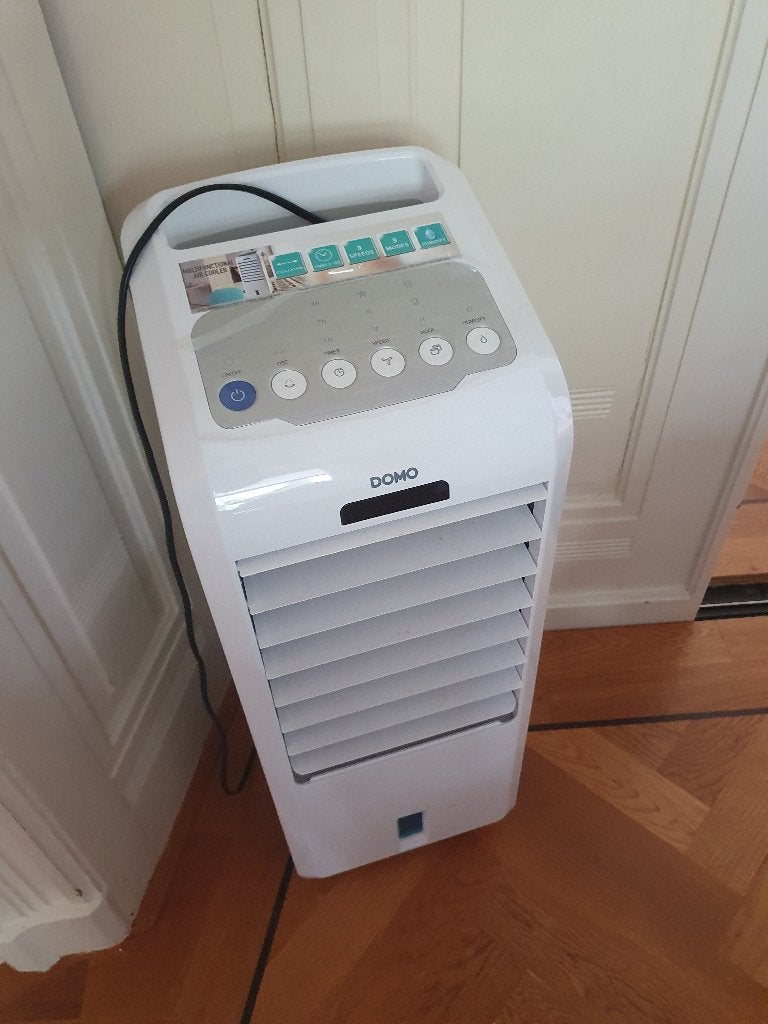 DOMO Mobiele air cooler 3-in-1 met waterreservoir van 5 L, Ophalen of Verzenden, Ventilator met afstandsbediening, Nieuw, Torenventilator