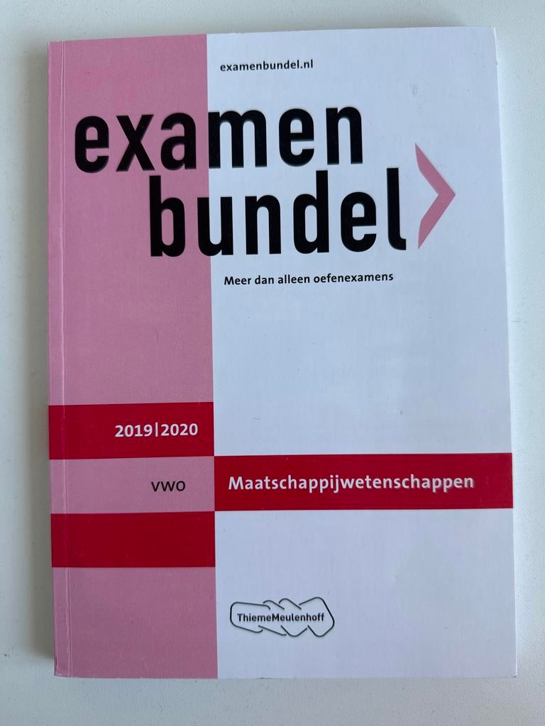 Examenbundel Maatschappijwetenschappen VWO 2019/2020, Ophalen of Verzenden, Gamma, Zo goed als nieuw, WO