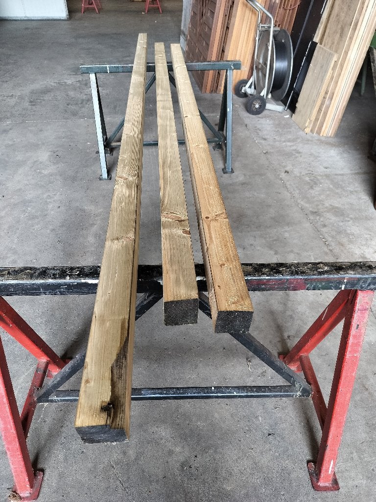 Vuren palen 65x65 mm., Tuin en Terras, Ophalen, Zo goed als nieuw, 250 cm of meer, Palen