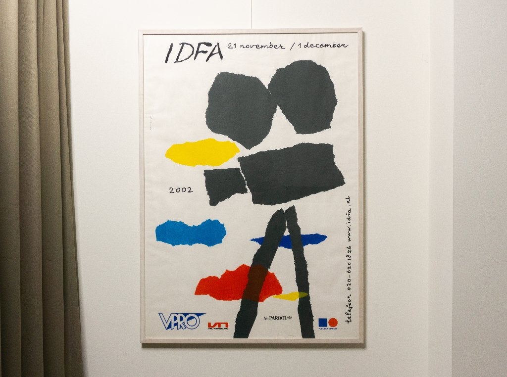 Jan Bons – originele IDFA poster 2002 (86 x 121 cm), Ophalen, Met lijst, Deurposter of groter, Film en Tv
