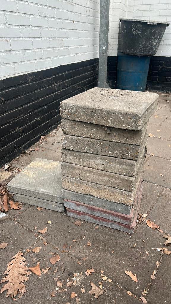 Tuintegels, Tuin en Terras, Ophalen, Zo goed als nieuw, Beton, Terrastegels