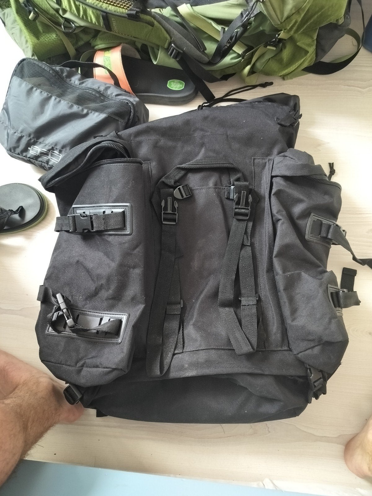 Commando Rugzak 70 liter + 2 x 8 liter zijvakken, Sport en Fitness, Bergsport en Wandelen, Ophalen of Verzenden, Nieuw, Rugzak