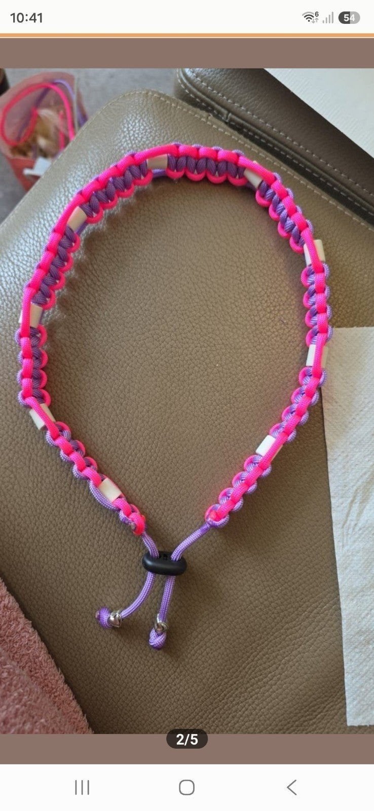 Handgemaakte anti-teken halsband met keramische kralen, Ophalen of Verzenden, Nieuw