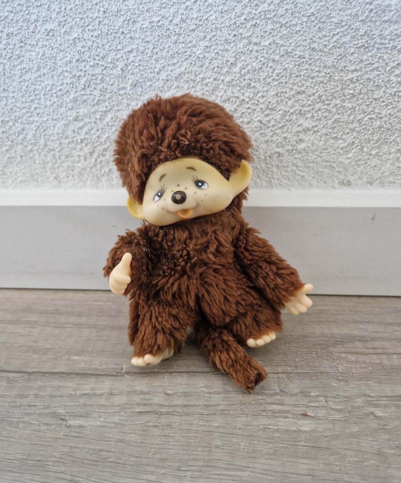 Knuffel plush monchhichi duimzuigen vintage retro aap, Ophalen of Verzenden, Zo goed als nieuw, Overige typen