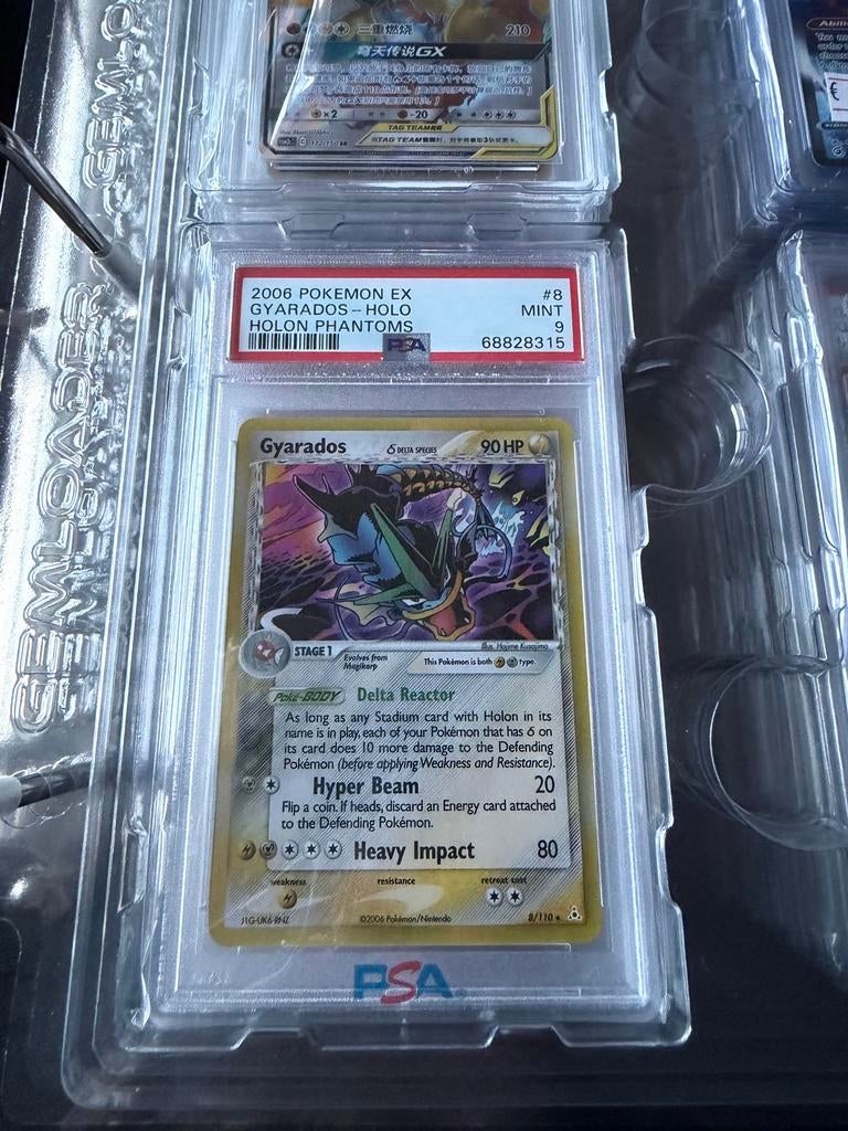 Gyarados Holon Phantoms Pokémon kaart PSA 9, Hobby en Vrije tijd, Verzamelkaartspellen | Pokémon, Ophalen of Verzenden, Zo goed als nieuw