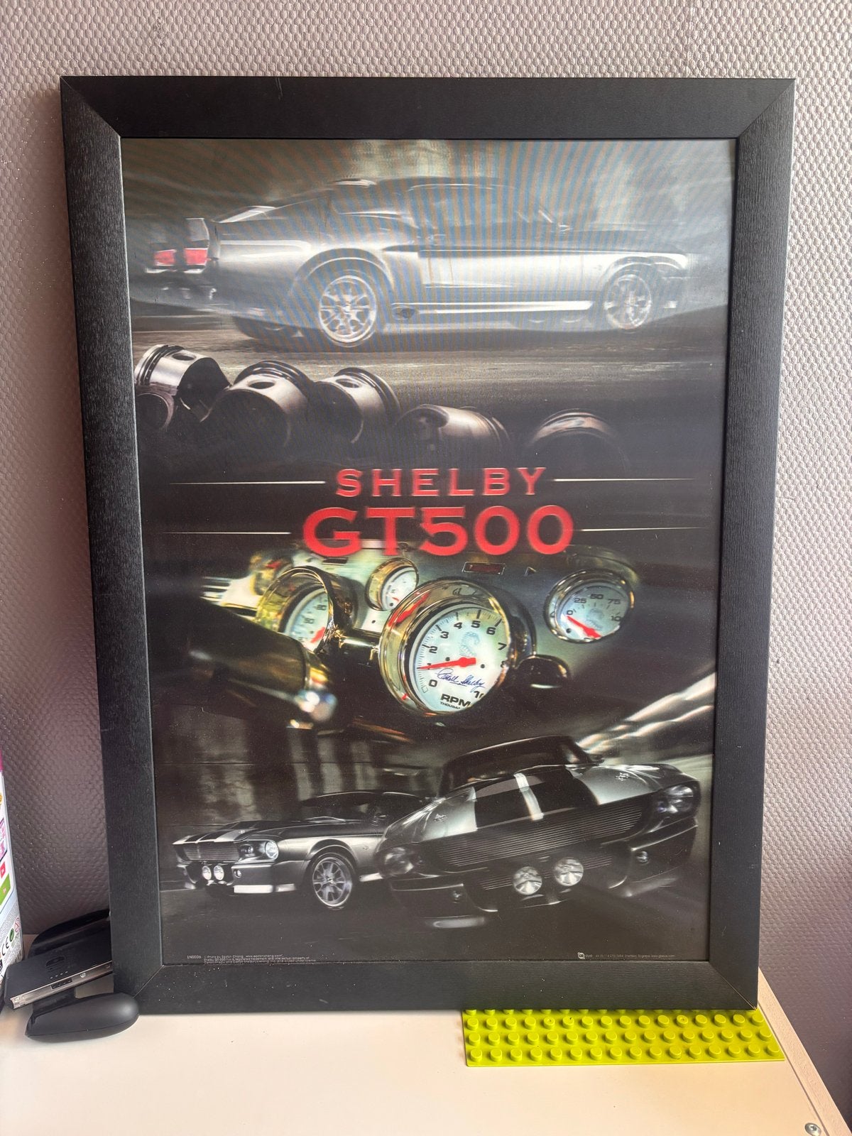 2x Auto 3D Schilderijen: Bewegende Ford Shelby GT500 Kunst, Ophalen, 50 – 75, Zo goed als nieuw, Schilderij