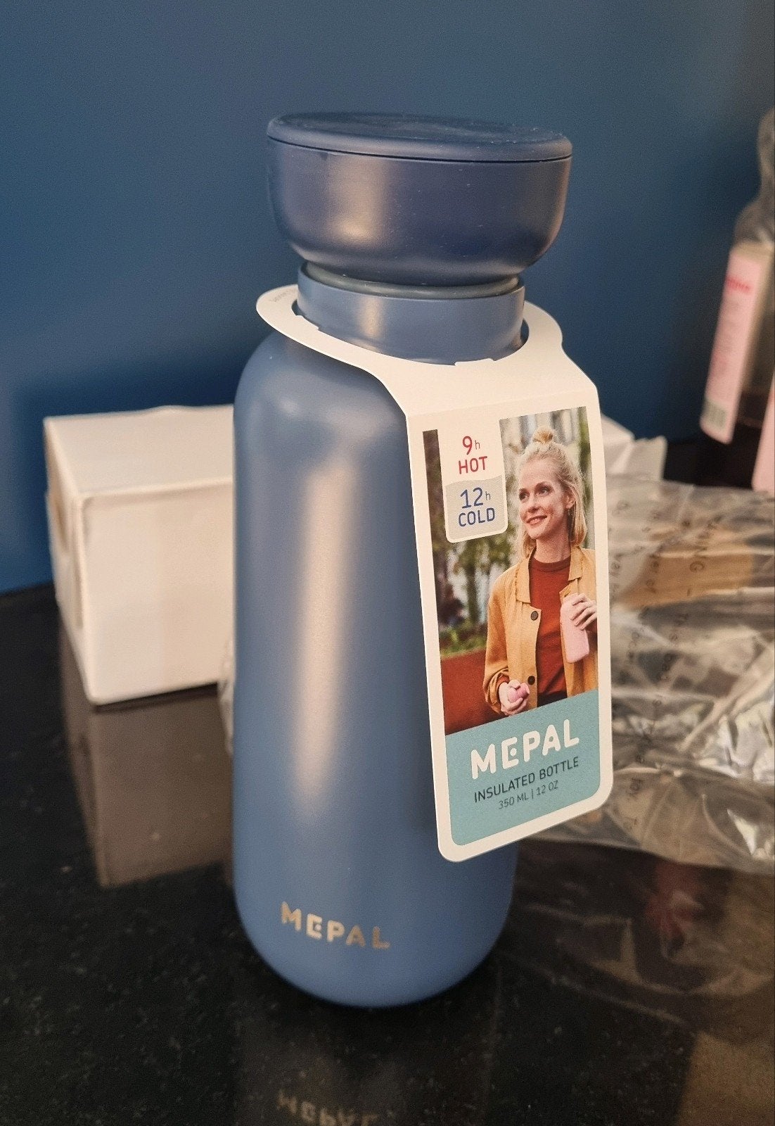 Mepal ellipse thermofles nordic denim, isoleer schoolbeker, Ophalen of Verzenden, Nieuw